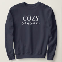 Cosy Season Navy Blue Minimalist Sweatshirt