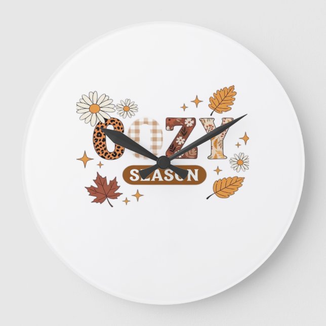 Cosy Season Oversized T-Shirt Large Clock (Front)