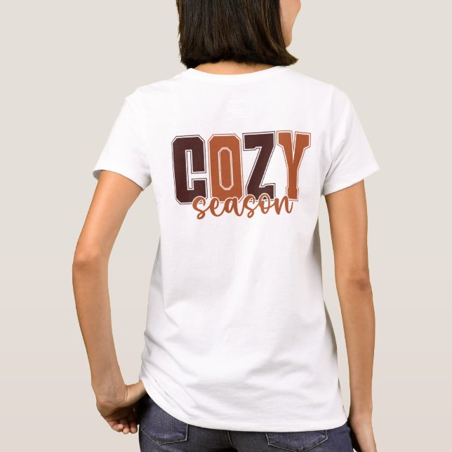 Cosy Season PNG SVG, Thanksgiving Svg, Fall Sublim T-Shirt (Back)