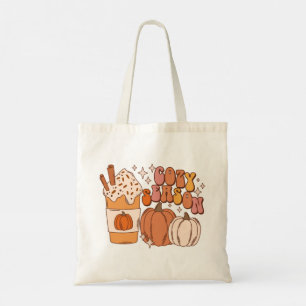 Cosy Season Pumpkin Spice Drink and Pumpkins Tote Bag
