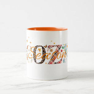 Cosy Season Retro Fall season Thanksgiving Two-Tone Coffee Mug