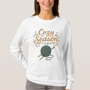Cosy Season – Vintage Embroidery Yarn & Needles T-Shirt