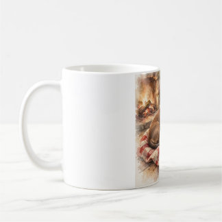 Cosy Senior Dachshund Watercolor Mug
