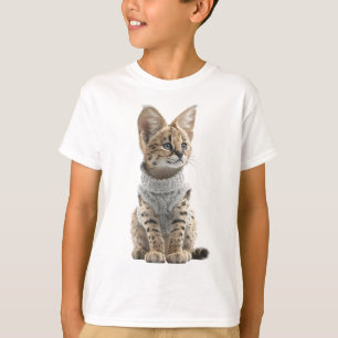 Cosy Serval Kitten in Grey Sweater Kids