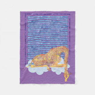 Cosy Sleeping Giraffe Baby's Quilt Fleece Blanket