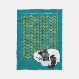 Cosy Sleeping Panda Baby's Quilt Fleece Blanket