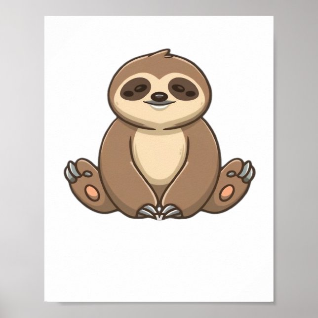 Cosy Sloth Classic T-Shirt Poster (Front)