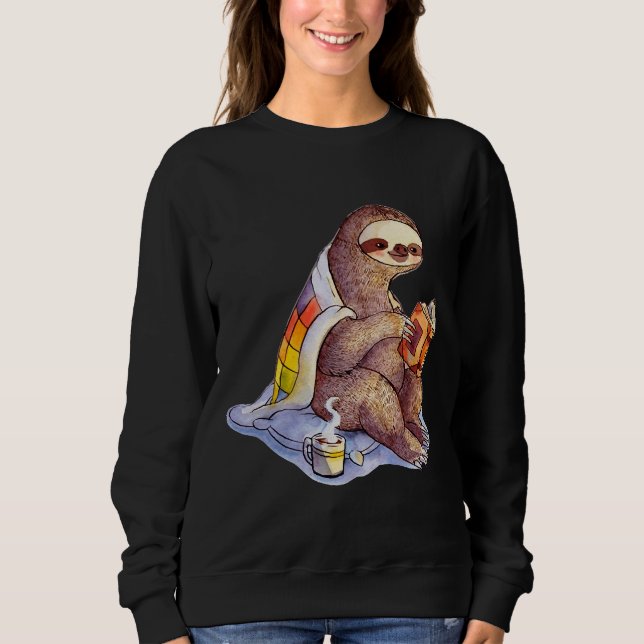 Cosy Sloth In Blanket Sweatshirt (Front)