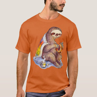 Cosy Sloth in Blanket T-Shirt