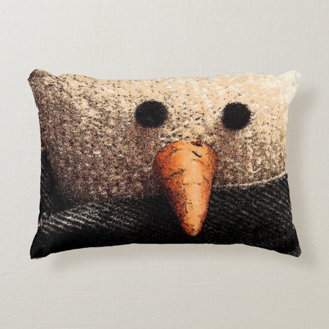 Cosy Snowman Accent Pillow (Front)