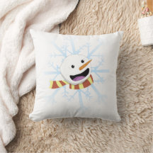 Cosy Snowman Throw Pillow
