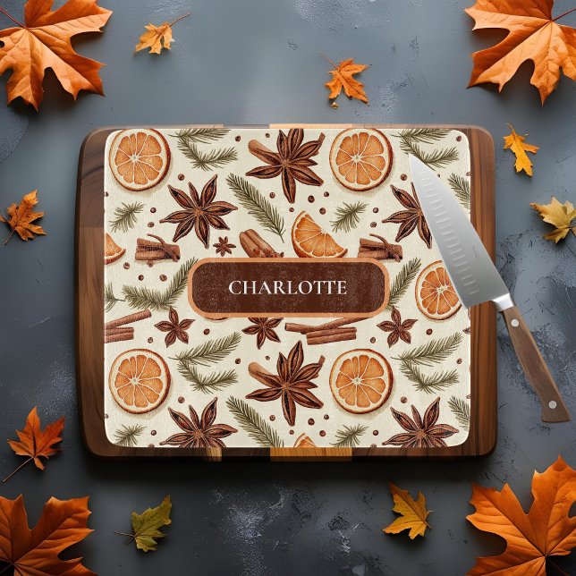 Cosy Spice Design – Custom Name Cutting Board (Creator Uploaded)