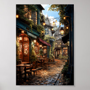 Cosy Summer Alley Poster