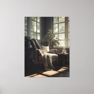Cosy Sunlit Armchair Nook Canvas Print