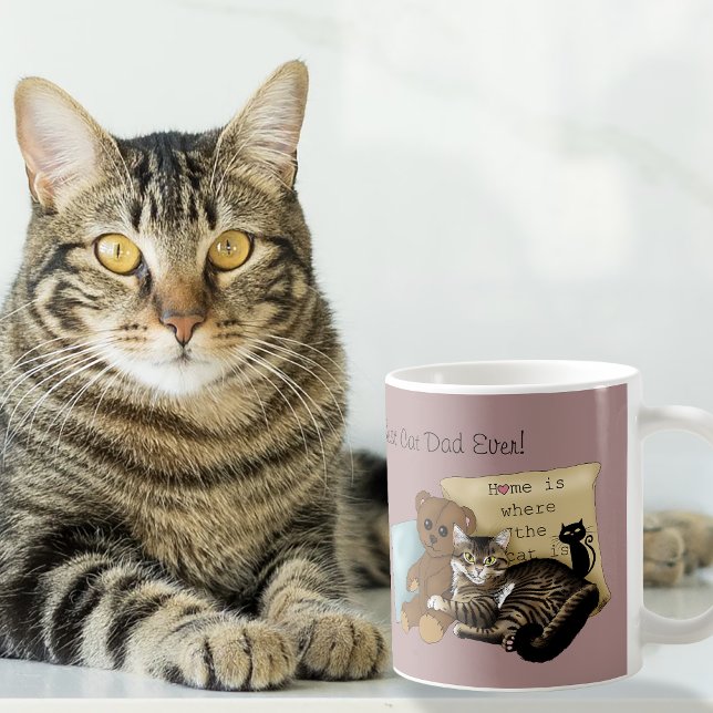 Cosy Tabby Pink Father's Day Coffee Mug (Creator Uploaded)