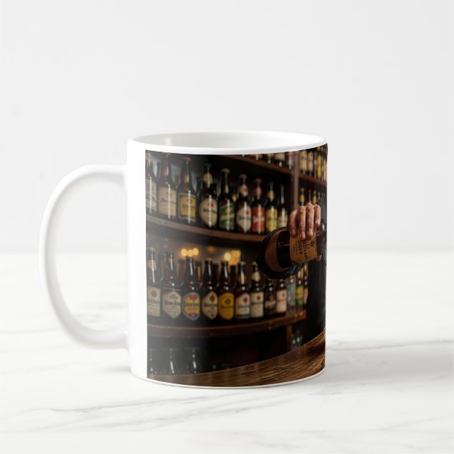Cosy Tavern Pour in Amber Light Coffee Mug (Left)