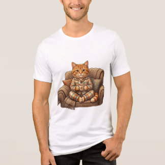 Cosy Tea Time Cat Tri-Blend Shirt