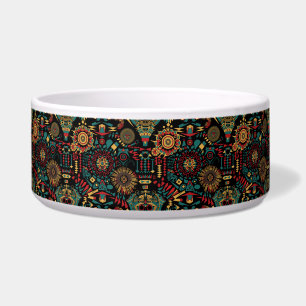 Cosy Teal "Heritage-Inspired Patterns" Pet Dining 