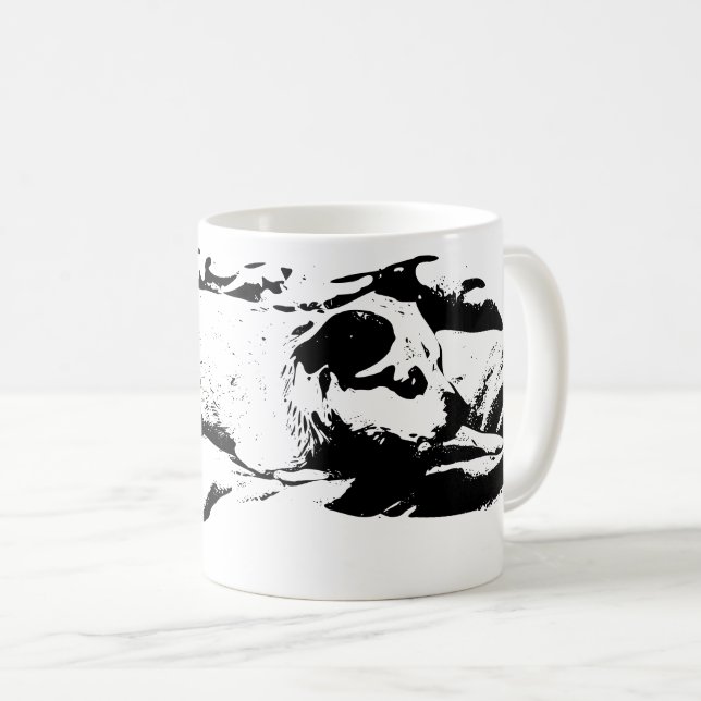 Cosy Terrier Watch on Winter Bed Coffee Mug (Front Right)