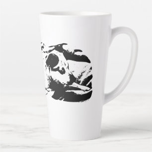 Cosy Terrier Watch on Winter Bed Latte Mug