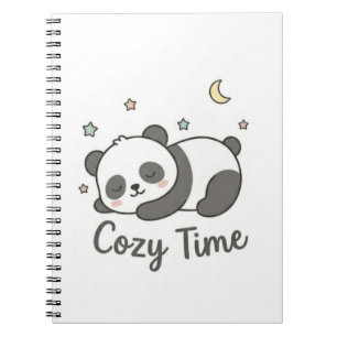 Cosy Time Panda Notebook Cute Kawaii Journal