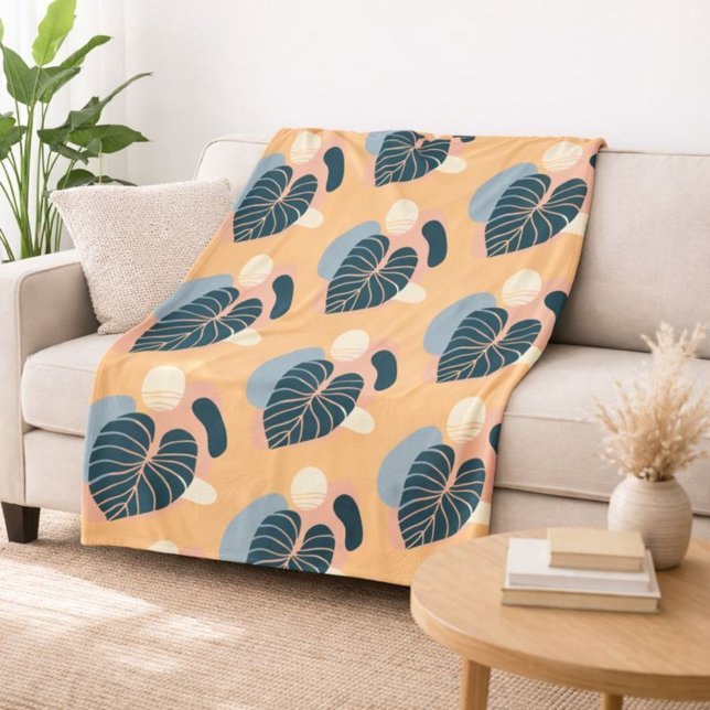 Cosy Tropical Print  Fleece Blanket (Creator Uploaded)
