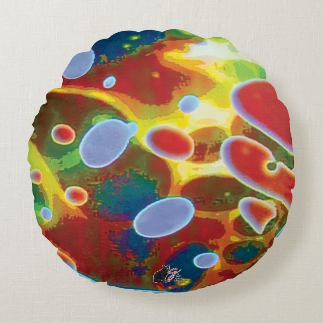 Cosy Undulations Round Cushion (Front)