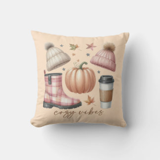 Cosy Vibes Fall-Themed Cushion