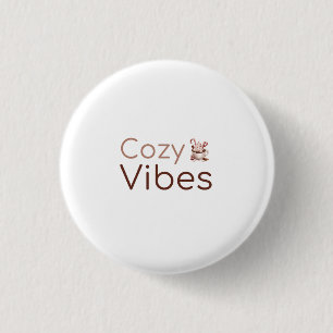 Cosy Vibes, Warm Holiday Design 3 Cm Round Badge