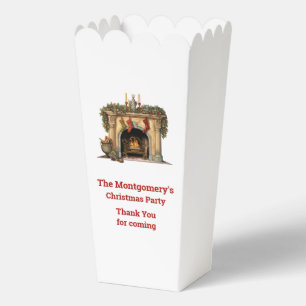 Cosy Victorian Fireplace Christmas Thank You Favour Box