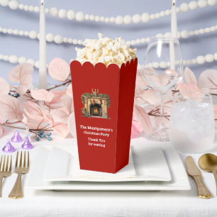 Cosy Victorian Fireplace Christmas Thank You Favour Box