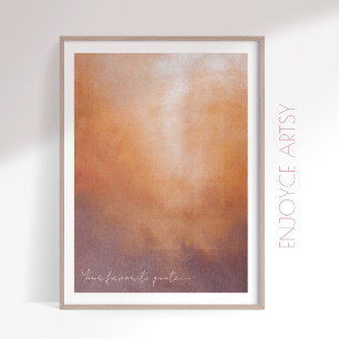 Cosy warm abstract painting fall wall art