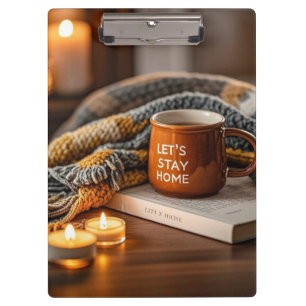 Cosy warm candle lit evening  clipboard