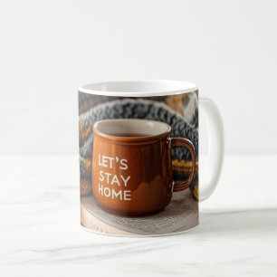 Cosy warm candle lit evening coffee mug