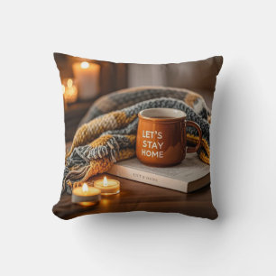 Cosy warm candle lit evening cushion