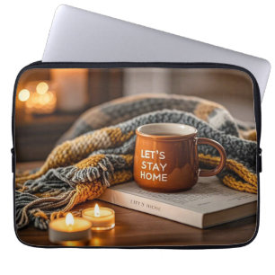 Cosy warm candle lit evening laptop sleeve