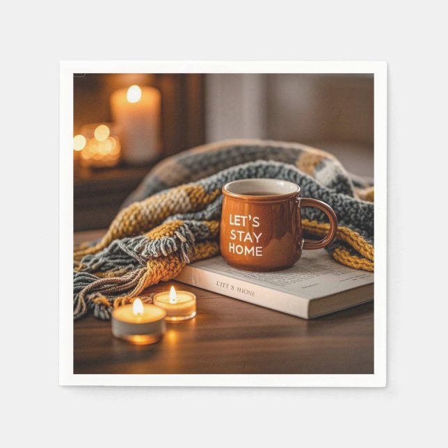 Cosy warm candle lit evening  napkin (Front)