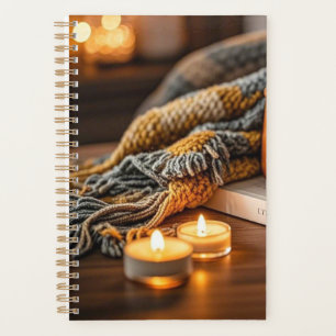 Cosy warm candle lit evening planner