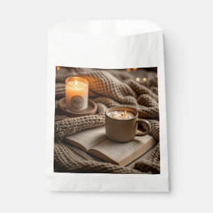 Cosy warm evening candles and blanket  favour bags