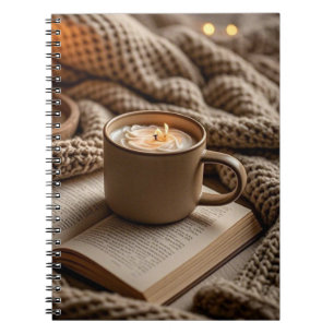 Cosy warm evening candles and blanket  notebook
