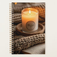 Cosy warm evening candles and blanket