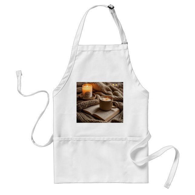 Cosy warm evening candles and blanket  standard apron (Front)