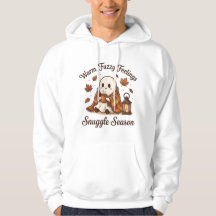 Cosy Warm Fuzzy Feelings Ghost Halloween Hoodie