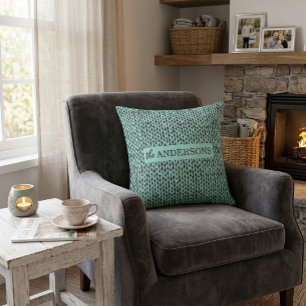 Cosy Warm Knit Pattern Winter Throw Pillow