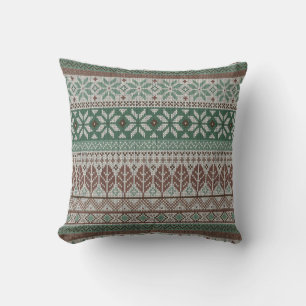 Cosy warm knitting cushion