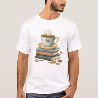 Cosy Watercolor Books The Quiet Hour Poetry with C T-Shirt