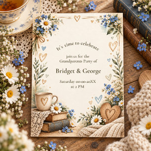 Cosy Watercolor Grandparents Day Brunch Invitation
