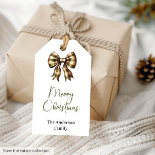 Cosy Watercolor Rustic Vintage Christmas Gift Tags