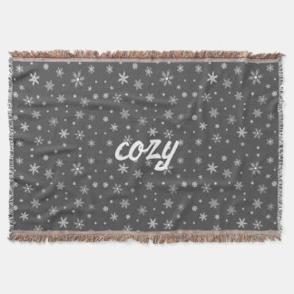 cosy welcome snowflake throw blanket