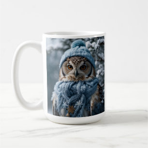 Cosy Whimsical Winter Wonderland Owl Coffee Mug